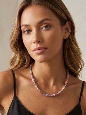 Fashionable Luxury Mix Color Mixed Natural Stone Beads Necklace